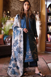 KP762-SUMMER - 3PC Lawn Heavy Embroidered Shirt With Printed Dupatta Fancy Monar